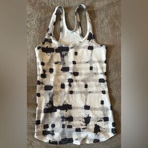 lululemon athletica Black and White Patterned Tank Top